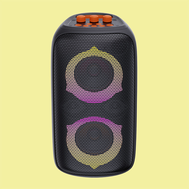 ブラックBluetooth V5.3 アウトドアパーティスピーカー バッテリー 4\u03a9 インペデンスABS鉄