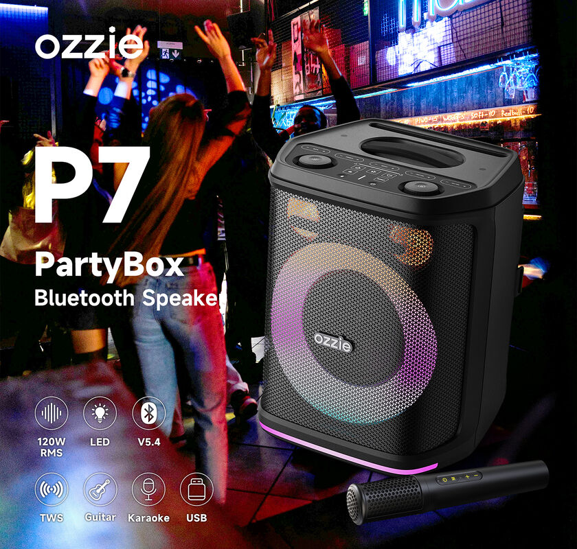 Hot Sale Product Portable Karaoke Speaker 120w Deep Bass Rgb Party Pa Bluetooth Speaker for Home Theatre Outdoor